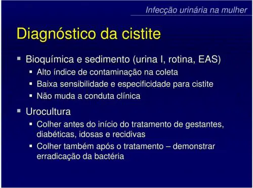 Diagnósticos da Cistite 